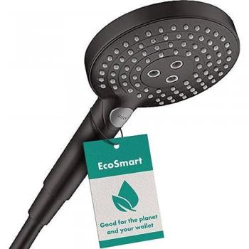 Rociador de ducha Hansgrohe Raindance Select S EcoSmart 120 con 3 chorros en negro mate, modelo 26531670