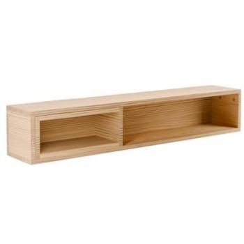 Estantería de Pared Vermella de Madera de Pino 110x20x20 cm