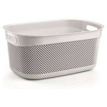 Cesta Resina Rectangular Crema 33L 7House