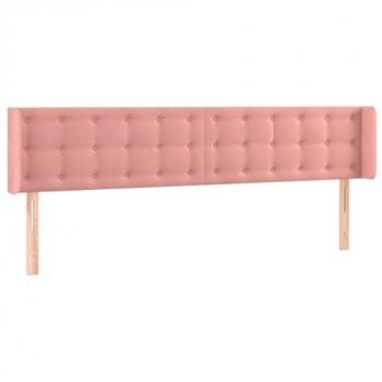 Cabecero de terciopelo rosa 203x16x78/88 cm Vidaxl Rosa