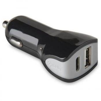 Cargador de Coche USB-C Celly con Tecnología de Carga Rápida