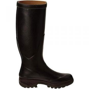Aigle Parcours 2 Brown Unisex Rubber Wellington Boots - Size 38, Shock-Absorbing