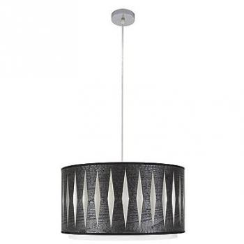 Lámpara Colgante Elegante Alexandra 1xe27 Cromo/Madera Negra Regulable 40x40 cm