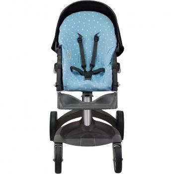 Funda para Silla de Paseo Jyoko compatible con Stokke Xplory y Stokke Crusi, de Algodón Transpirable, color Blue Sparkles