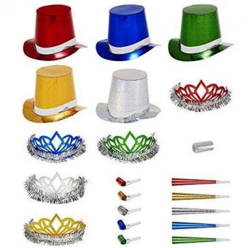 Kit de Cotillones Holográficos Multicolor Las Vegas para 10 Personas