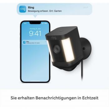 Ring Cámara de Seguridad Spotlight Cam Plus Plug In Negro 8SH1S2 BEU0