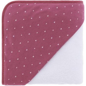 Delantal de baño con capucha Cambrass en color frambuesa de 100x100 cm