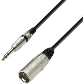 Cable XLR Macho a JACK 6,3 Stereo 1m de Adam Hall