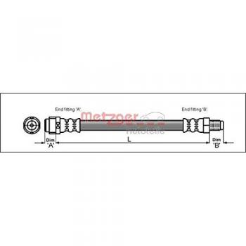 Metzger 4110581 Tubo flexible de frenos