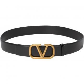 Valentino Garavani Men's Vlogo Signature Belt in Black | Size 95 | 5Y2T0Q87ECU0NO