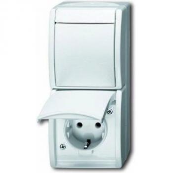 Combination switch/wall socket outlet 2601/6/20 EW-54