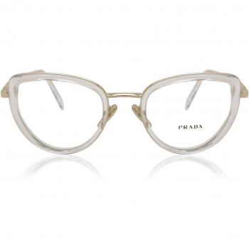 Gafas Graduadas PRADA PR 54ZV 2AZ1O1 - Lentes Recetadas Para Mujer Dorados, Talla 51