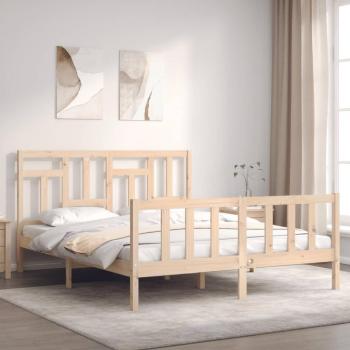 Cama King Size de Lana redonda en madera maciza