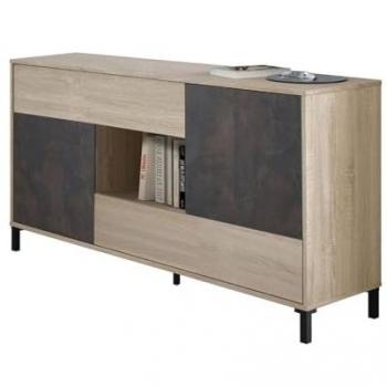 Aparador contemporáneo 2 puertas, 2 cajones y 1 nicho de almacenamiento L151 cm - Oxys