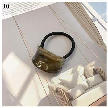 Mjwlgs Cuerda de Pelo Retro Acetato scrunchies Pelo Cuerda elástica Pelo Banda de Goma Mate Madera geométrico Anillo Corbatas Cola de Caballo Soporte para el Cabello Accesorios