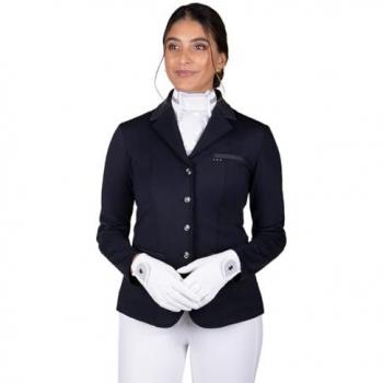 Chaqueta de competición para equitación QHP Kae Mujer Negra Talla 50