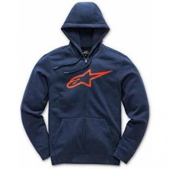 Ageless II Fleece Zip Hoodie for Men - Navy/Red, XL
