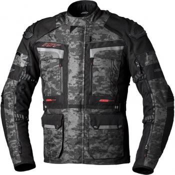 RST Chaqueta de Moto Pro Series Adventure-X Gris Camuflaje, chaqueta textil de moto, color gris camuflaje, diseño aventurero, talla L
