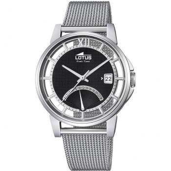 Reloj Lotus Minimalista Analógico de Cuarzo para Hombre y Mujer en Acero Inoxidable Plateado UL18326-2