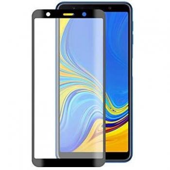 KSIX smart your tech Protector de Pantalla para Samsung Galaxy A7 2018, Vidrio Templado, Grosor 0.33 mm, Negro