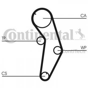 Kit de correa de distribución CONTITECH CT821K1 - Calidad OE, 121 dientes