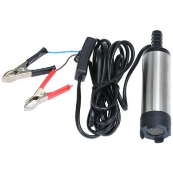 KKmoon Bomba de Combustible Diesel Transferencia de Líquido Aceite Agua 12V Fluido Repostar Plateado
