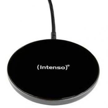 Intenso Wireless Charger MB1 Negro, Cargador Inalámbrico Universal con USB y Carga Rápida para Interior, Modelo 7410710