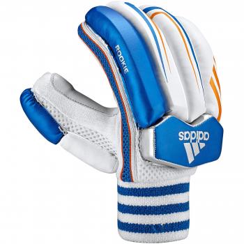 adidas Rookie Guantes Bateador de críquet – Junior – Color blanco/azul, blanco