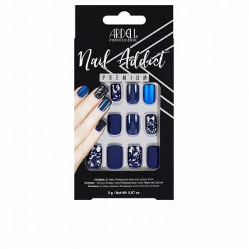 Uñas Postizas Ardell Nail Addict Matte Blue 24 Piezas