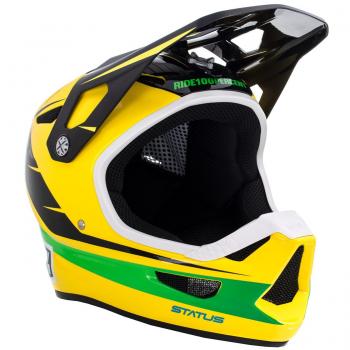 100% Status D-Day casco de bicicleta de montaña unisex, Amarillo/Verde