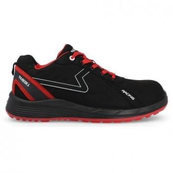 Botas de Seguridad Deportivas Alonso S3 Hi Ci ESD SRC Negro-Rojo T-46