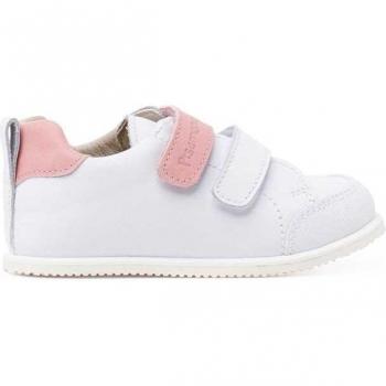 Zapatillas de piel para bebés con cierre adherente