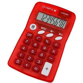Olympia LCD 825, Calculadora de bolsillo, color rojo