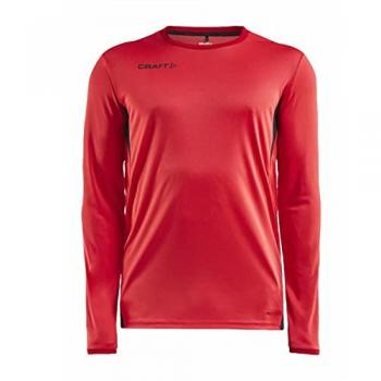Craft Pro Control Impact Long Sleeve T-Shirt for Men - Red, Polyester, Medium