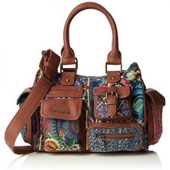 Desigual - LONDON MINI GARLAND, Bolsa de Hombro Mujer, Rosa