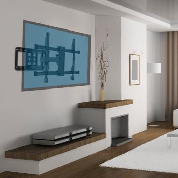 Perlegear Soporte de TV Pared Articulado Inclinable y Giratorio, Soporte TV para Pantallas de 37-75 Pulgadas, hasta 60 kg, MAX VESA 600x400mm, Cable HDMI Y Nivel de Burbuja Incluidos