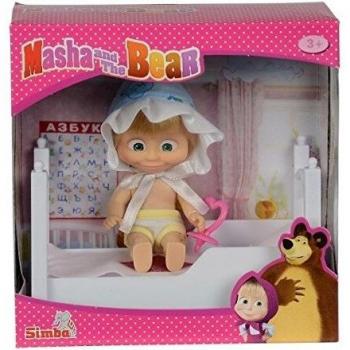 Masha y el Oso- Masha and The Bear Muñeca Vinilo, Color Blanco/Beige