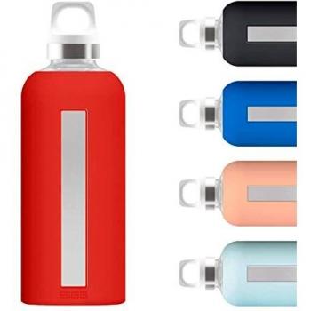 Cantimplora de Vidrio Sigg Star 0.5 L Color Escarlata, Resistente al Calor y Antideslizante