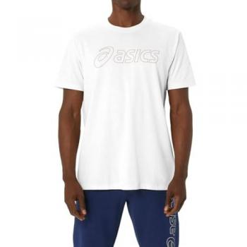 Camiseta de Manga Corta ASICS Logo para Hombre - Blanco - Talla L