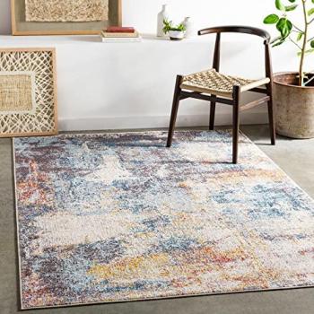 Alfombra de Salón Abstracta Moderna Multicolor Azul 160x213 cm - Surya