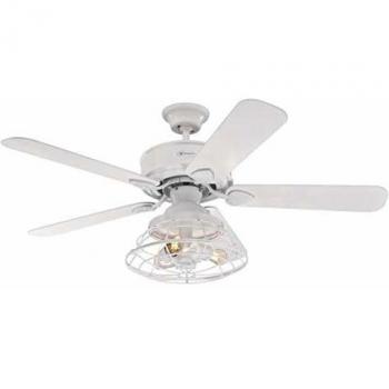 Ventilador de Techo Westinghouse Barnett Blanco 122 cm con Luz LED y Control Remoto