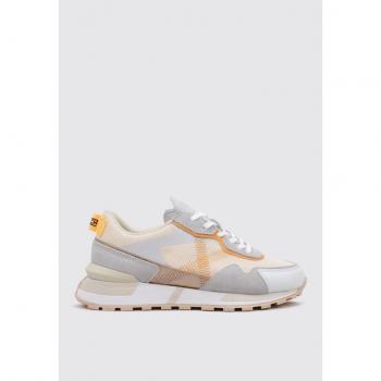 MUNICH Deportiva Pulsar 37 Beige | Estilo Casual | Cierre Cordones | Piel y Textil | Suela Goma