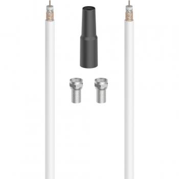 Kit de Conexión SAT Hama 100 dB 10 m Koaxial Blanco