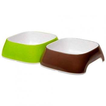 Comedero Doble Glam Ferplast 32x20x6cm para Perros y Gatos Pequeños/Medianos