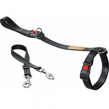 Correa de entrenamiento ajustable para perros 39-60cm, color negro, 20mm de grosor