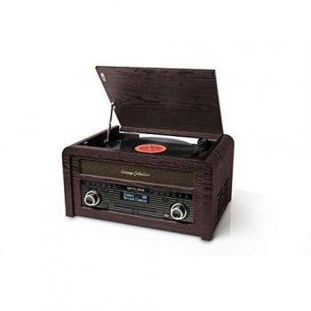 Platine Vinilo Muse MT-115 DAB - Micro Sistema Bluetooth con Radio FM, DAB/DAB+, CD y USB en Madera Vintage