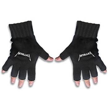Metallica Logo Fingerless Gloves - Black Unisex