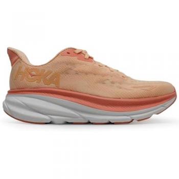 HOKA Women's Clifton 9 Road Running Shoes, Cantaloupe/White, Size 4.5