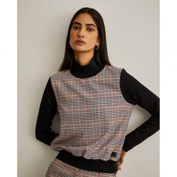 Jersey de mujer Lion Of Porches con cuello alto y estampado de cuadros