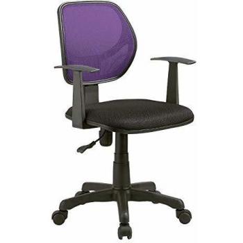 Adec - Ergo, Silla de Oficina, Silla de Escritorio, Silla despacho, Color Negro y Violeta, Medidas: 57 cm